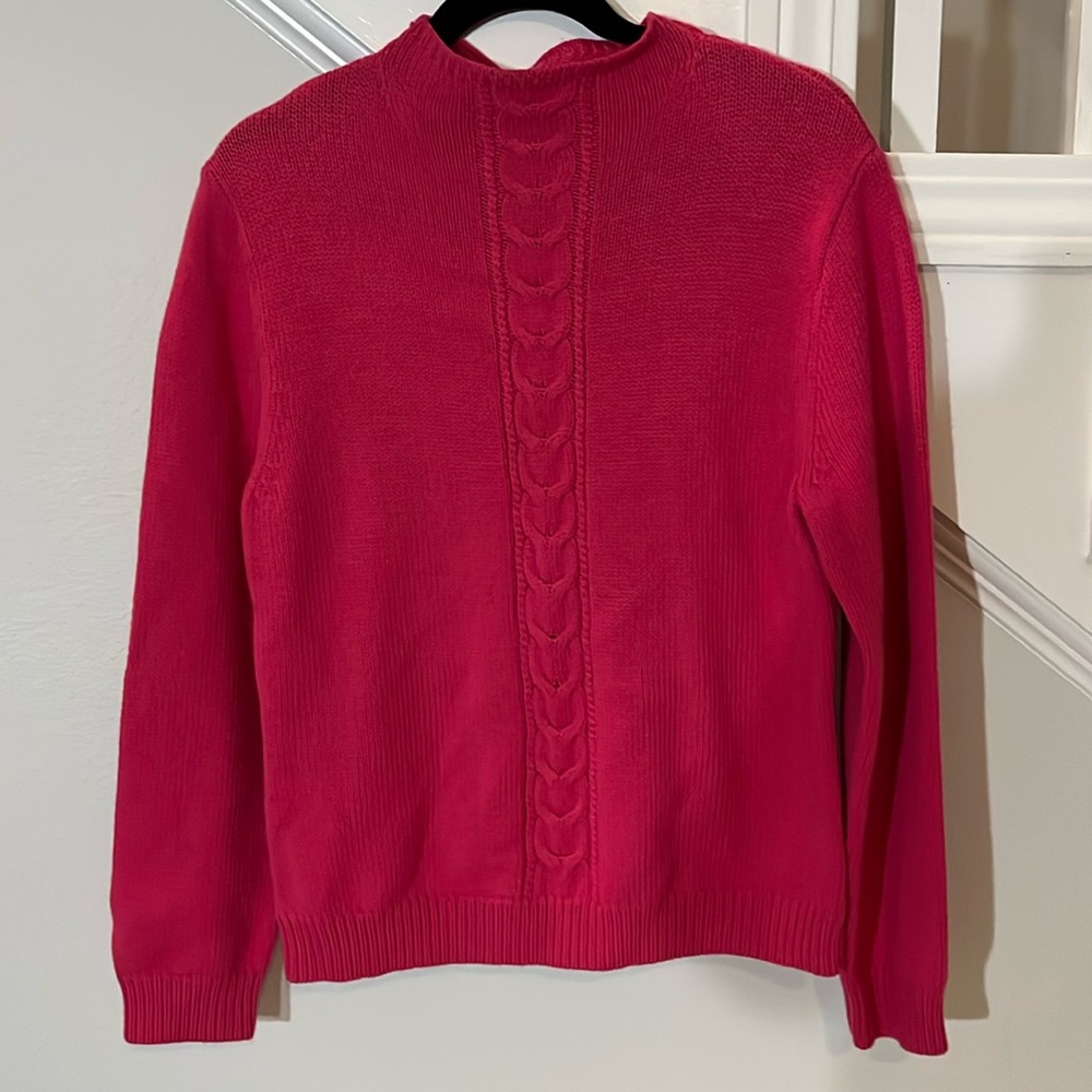 Pendleton‎ vintage 100% wool cable knit sweater, hot pink size large